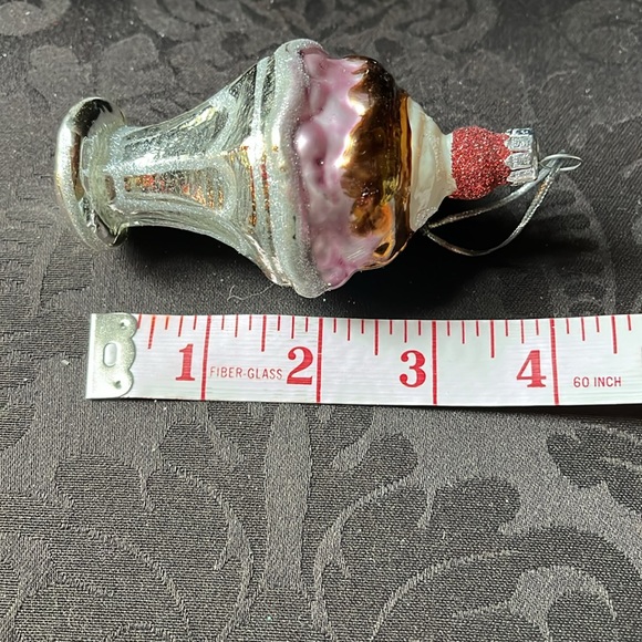 Blown Glass Hot Fudge Sundae Holiday Tree Ornament - Picture 5 of 6